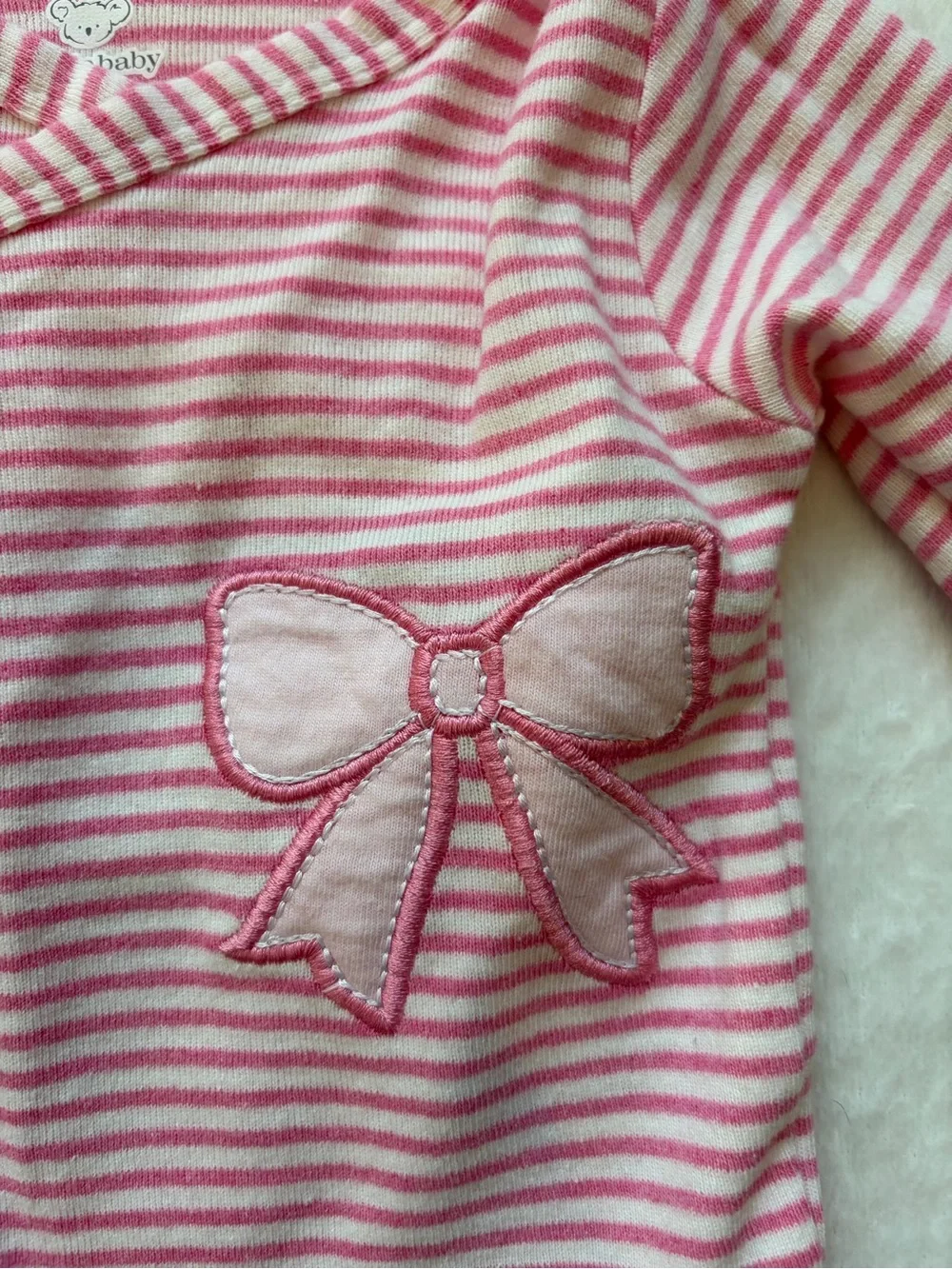 Koalababy Pink and White Striped Pajama Set with beanie